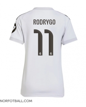 Billige Fotballdrakt Real Madrid Rodrygo Goes #11 Replika Hjemmedrakt Dame 2025-26 Kortermet